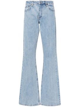 mid-rise flared-leg jeans