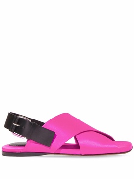 square crossover strap sandals