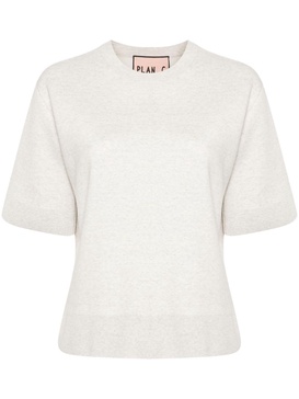 mélange knitted T-shirt