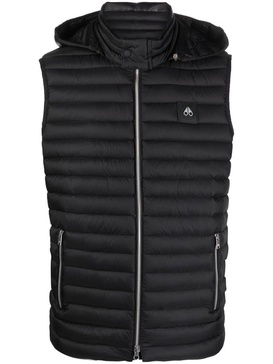 zip-up hooded gilet