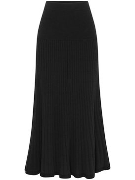 Amber ribbed-knit maxi skirt