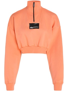 logo-print cropped sweatshirt