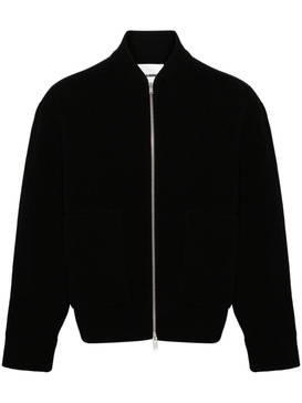 zip-up fleece cardigan