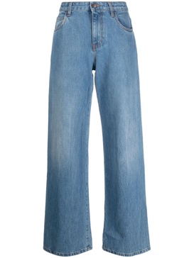 blue Eglitta low-rise straight-leg jeans