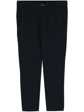 belted slim-legged tailored trousers