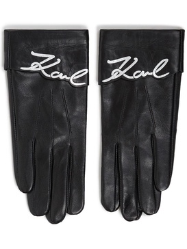 Signature leather gloves