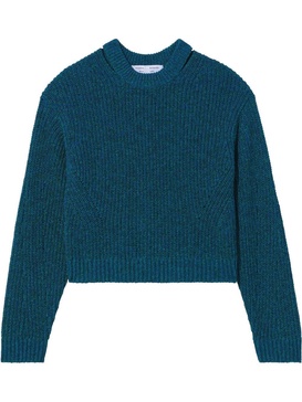 cut-out rib-knit jumper