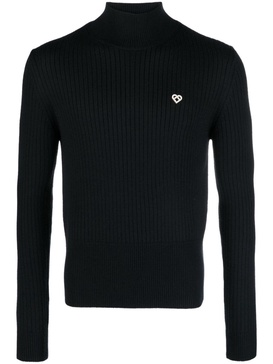 ribbed-knit high-neck jumper 