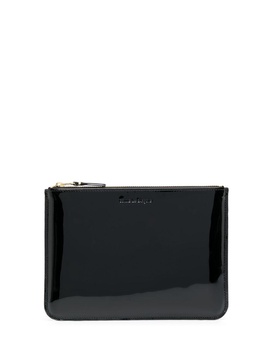 patent-finish clutch bag