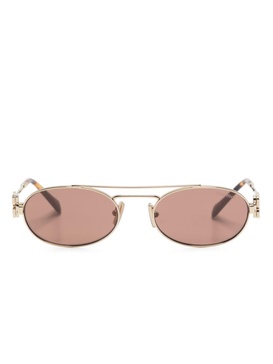 oval-frame sunglasses