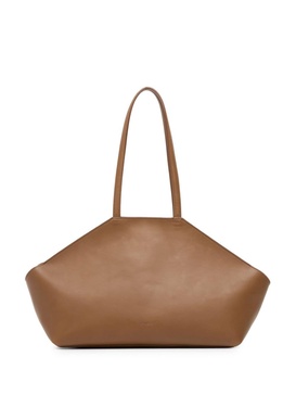 logo-debossed leather tote bag