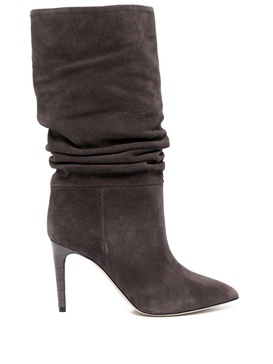 90mm heeled suede boots