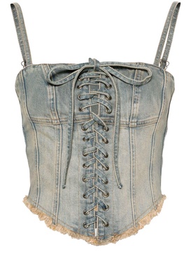 Blue Lara Denim Corset Top