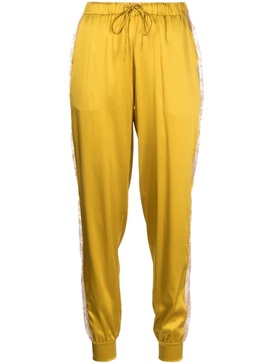 tapered silk trousers