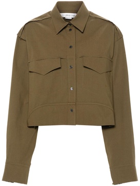 cropped military shirt