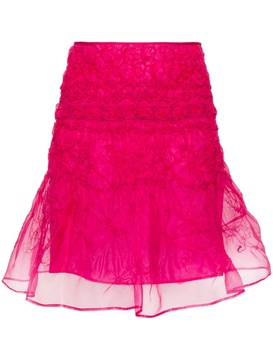 Vida organza midi skirt