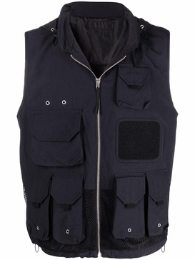 mesh-panel gilet jacket