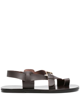 Paris flat leather sandals