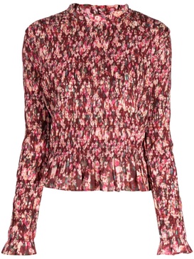 floral-print cotton top