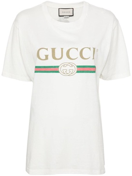 Oversize T-shirt with Gucci logo