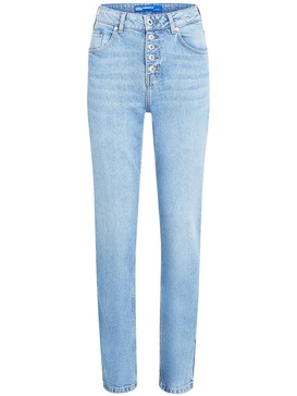 high-rise tapered jeans