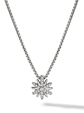 sterling silver Petite Starburst diamond necklace