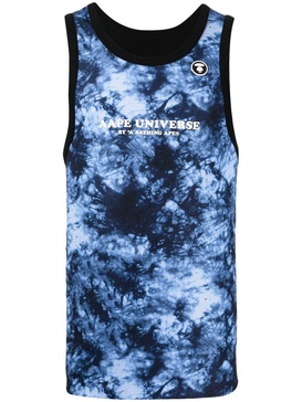 tie-dye branded vest 