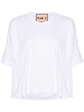 draped cotton T-shirt