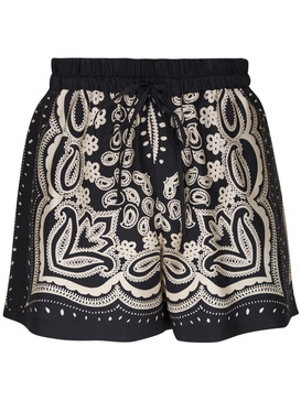 paisley-print shorts