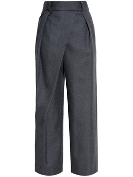 wrap wool trousers