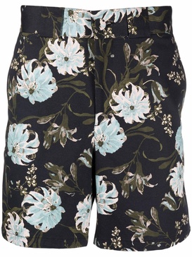 floral-print chino shorts