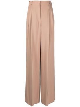 high-waisted straight-leg trousers