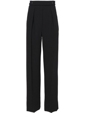 high waist crepe trousers