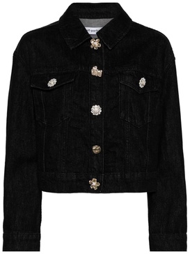 crystal-embellished denim jacket