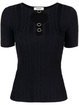 cut-out knitted top