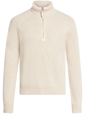 half-zip knitted jumper 