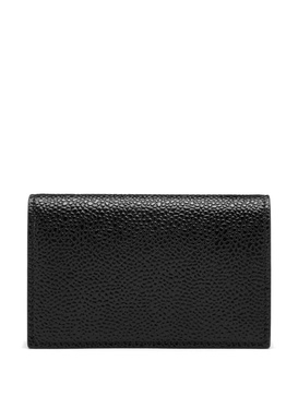 Black Wallet With Laminated Leather In Grained Leather Man