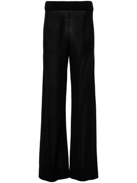 fine-knit straight trousers