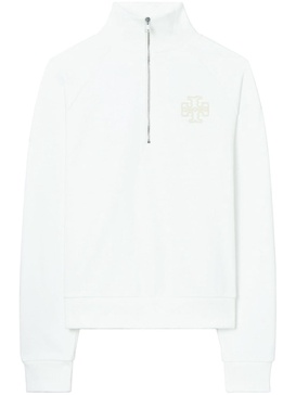 logo-flocked cotton sweatshirt