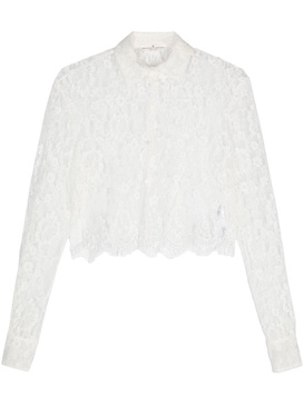 lace cropped shirt