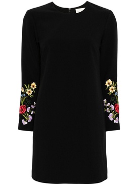 Lily floral-embroidered minidress