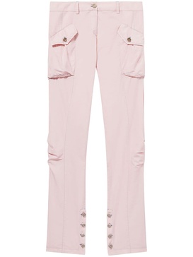 Toile cotton-silk blend cargo trousers 