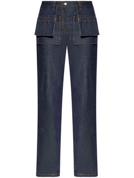 straight-leg cotton jeans