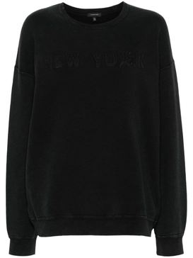 slogan-appliqué sweatshirt