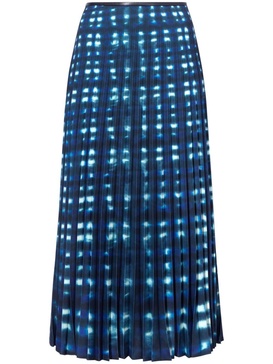 Piper tie-dye pleated midi skirt