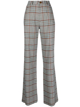 Ray tartan check-pattern trousers