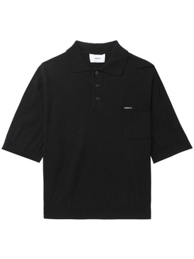 knitted cotton polo shirt