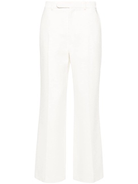 straight-leg jacquard trousers