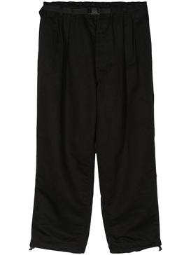 belted straight-leg trousers