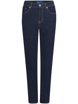 high-rise tapered jeans